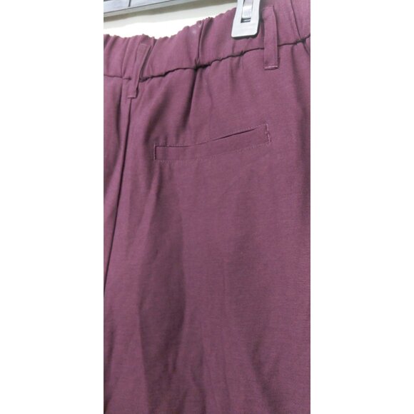 NWT A New Day Women's 6 Burgundy High-Rise Pleat Front Straight Trousers Pants - Picture 4 of 11